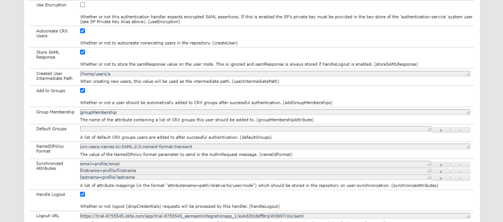 SAML Config in AEM(2)