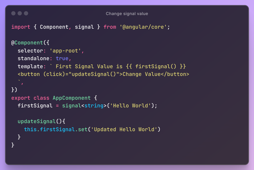 Change-signal-value