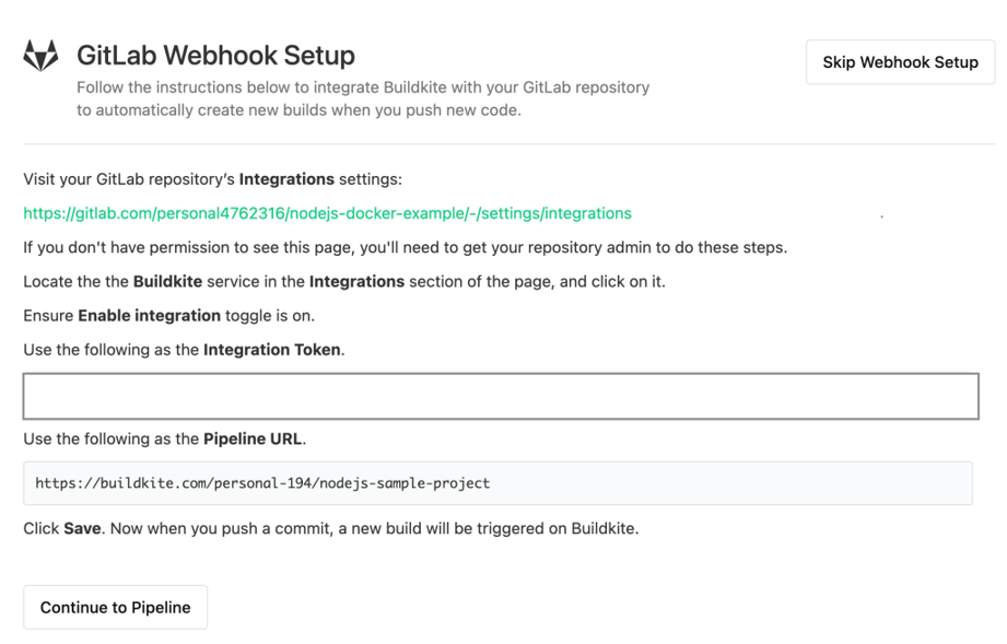 Gitlab Webhook Integration