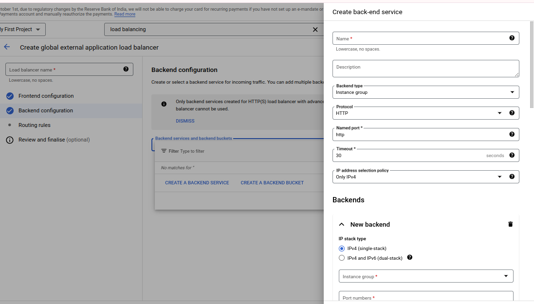 Backend Service Configuration