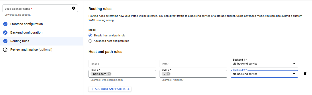 Create Routing Rules