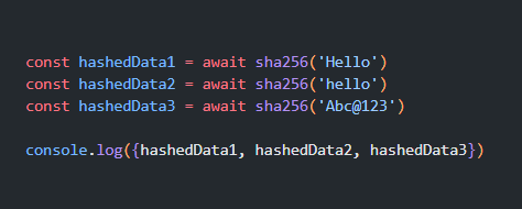 calling sha256 method