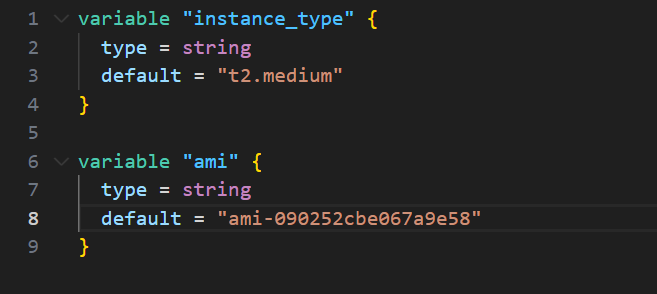 Terraform variables