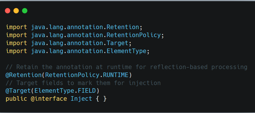 Defining the @Inject Annotation