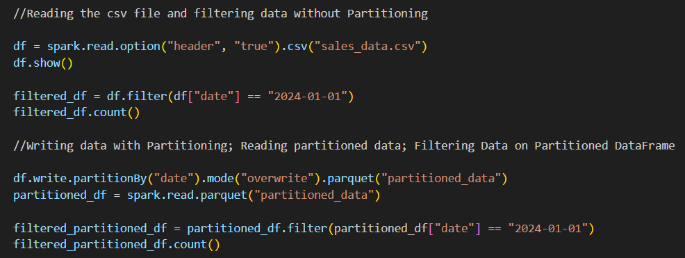 Partitioning on a date column: