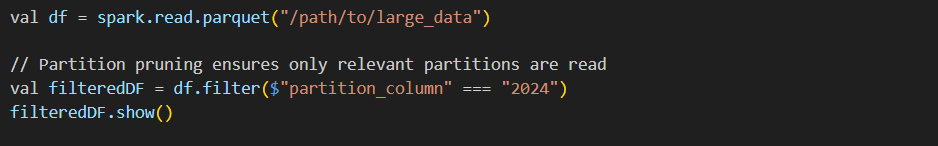 Partition pruning example