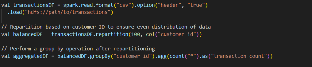 repartition() with skew