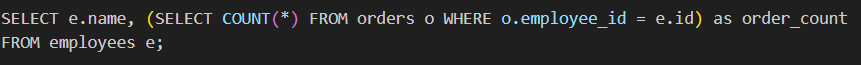 Correlated subqueries