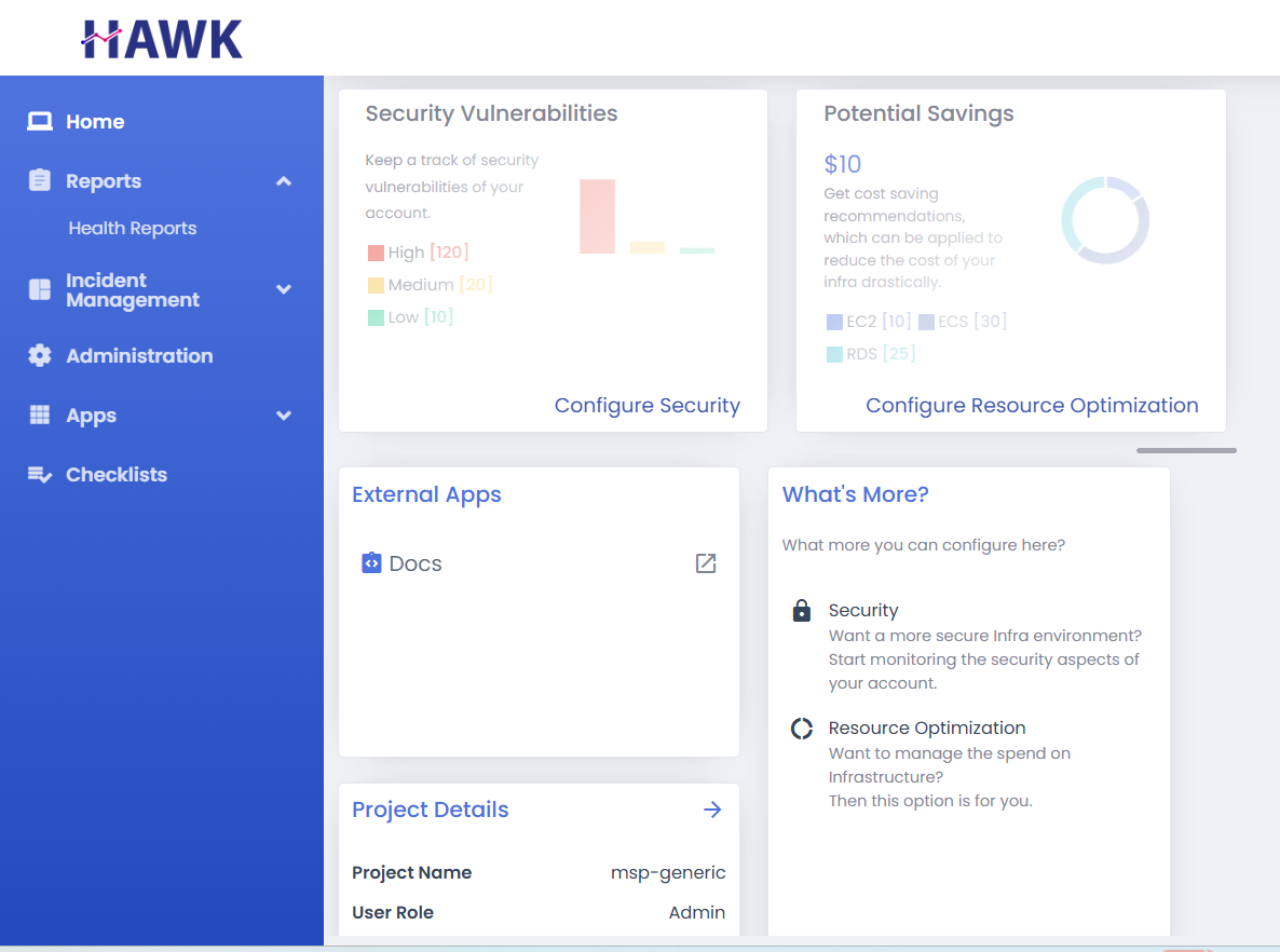 hawk dashboard